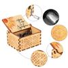 Wooden Suitable Gifts You are My Sunshine Music Box Hand-Cranked Black Engraved Musical Boxes