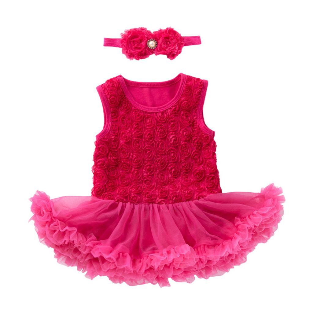 Летнее детское розовое платье принцессы без рукавов для девочек, однотонное, милое платье принцессы