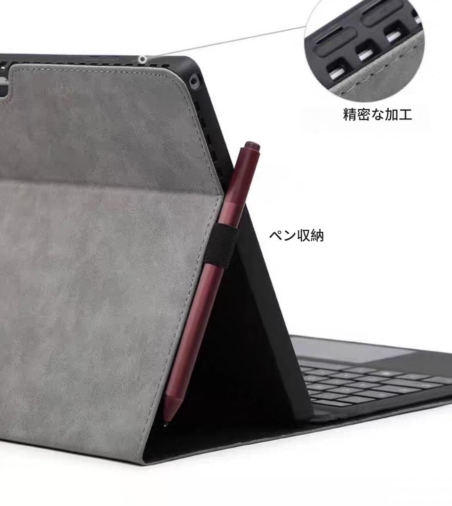 Surface Pro 12 Чехол-подставка с полной клавиатурой и стилусом Черный (Модель 2025 г.) Чехол, Стиль, Функция, Ударопрочный, Защита, Хранение, Легкий, Тонкий, Хранение,