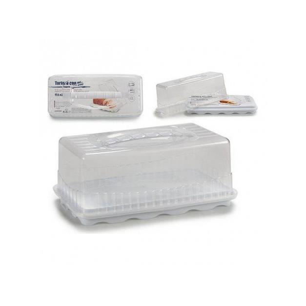 Plat à tarte - BigBuy Home - Rectangulaire - Plastique - Blanc - 16,5 x 15 x 35 cm