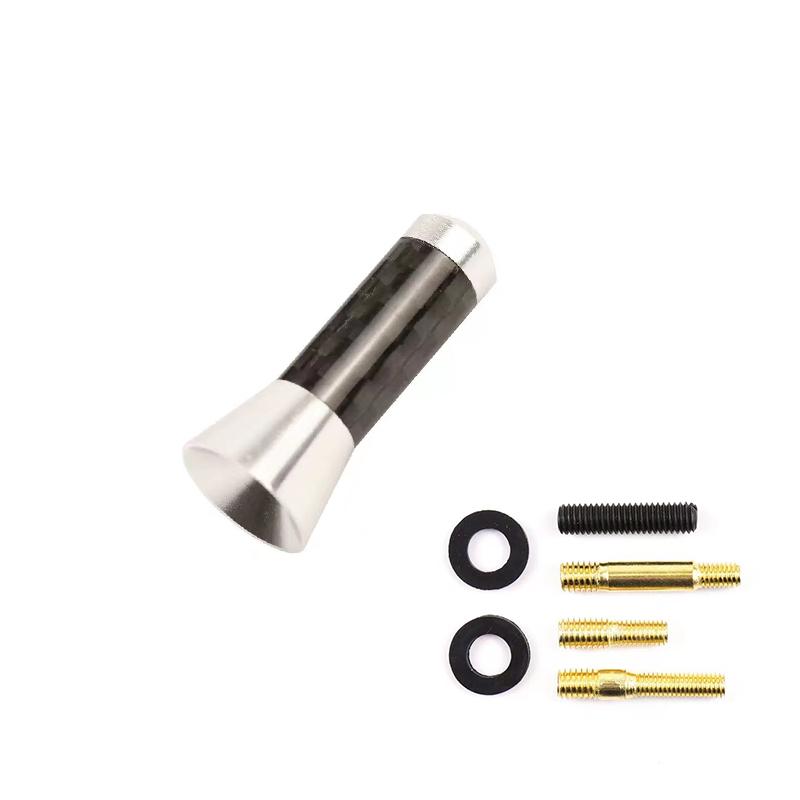 Абсолютно новая антенна из углеродного волокна, металлическая, короткая, с короткой мачтой, для стайлинга автомобилей, антенна на крышу, улучшенный сигнал для автомобильных аксессуаров Benz