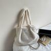 Plush Large Capacity Tote Bag Women's Shoulder Bag Commuter Underarm Bag