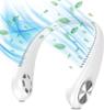 2023 Модернизированный 6000 мАч USB перезаряжаемый подвесной двойной охлаждающий вентилятор для шеи Мини-портативный бесшумный тихий вентилятор с быстрым охлаждением Электрический вентилятор