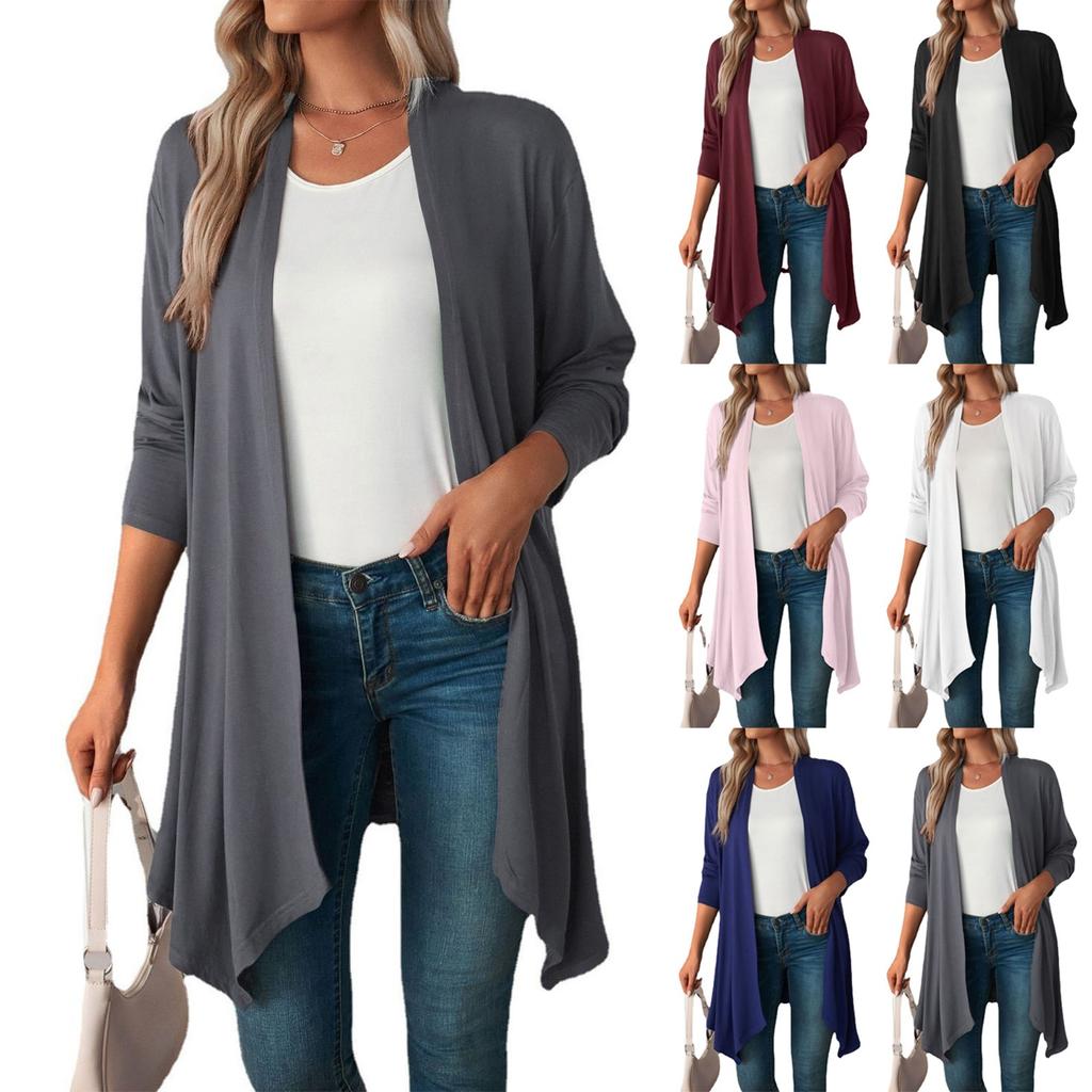 Women's Lightweight Cardigan Sweaters Open Front Long Sleeve Casual Loose Thin Cardigans
