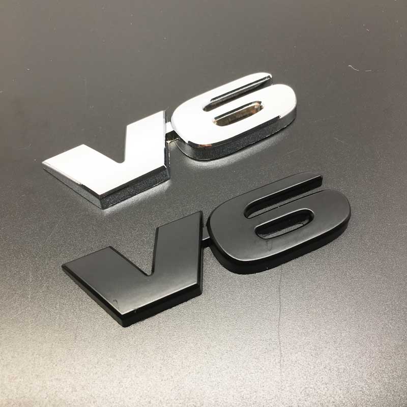 Авто Стайлинг 3D Металлический Логотип V6 Наклейка на Авто Эмблема Значок Наклейка V6 для Nissan Toyota Honda Ford Chevrolet Dodge