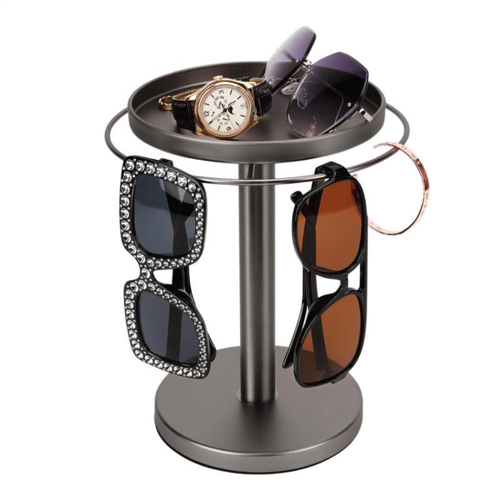 360° Rotating Glasses Stand Organizer Stainless Steel Sunglasses Holder  for Desk