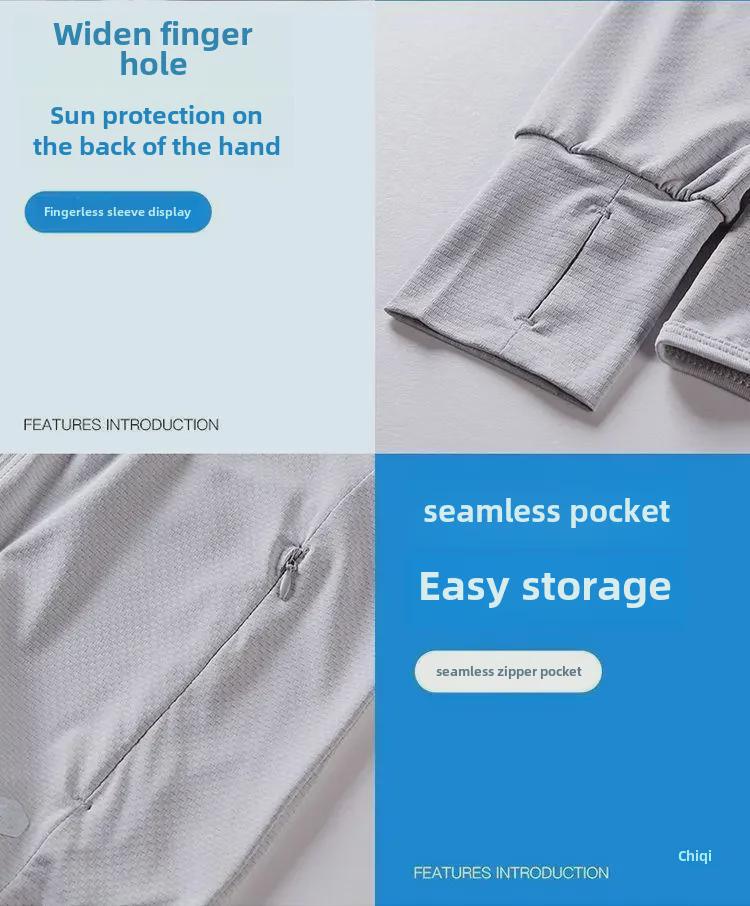 Куртка с защитой от солнца UPF50+ Ice Silk для мужчин и женщин: Легкая, дышащая, устойчивая к ультрафиолетовому излучению летняя одежда для рыбалки