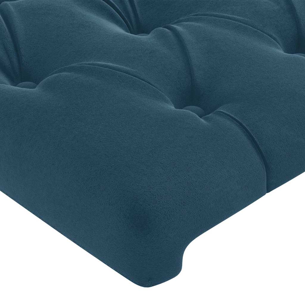vidaXL Kopfteil mit Ohren Dunkelblau 203x23x118/128 cm Samt