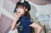 Clearstone GLOWHOLIC Heart Police Cosplay Size Costume, M, Navy, Halloween, Women's