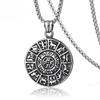 Двусторонняя подвеска из титановой стали с круглым медальоном «Двенадцать созвездий», винтажная, из титановой стали, хип-хоп