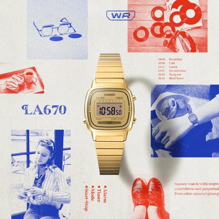 [Casio Standard] Цифровые часы LA-670WGA-9 (Женский)