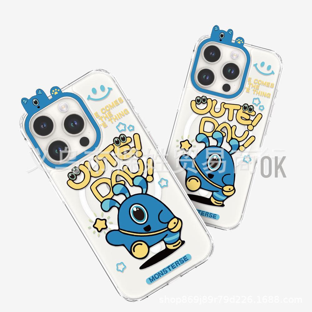 Cartoon Monster Series iPhone 13/14 Protective Cover for Apple 15 Pro Mobile Phone