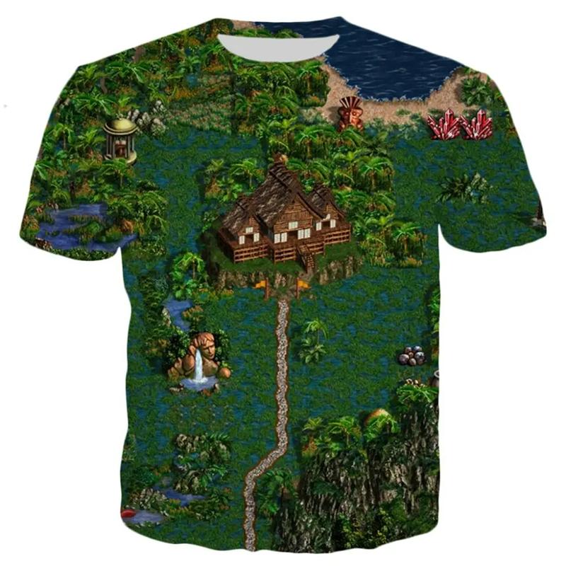 Летняя Игровая Футболка с 3D-печатью Герои Меча и Магии Streetwear Мужская Женская Модная Футболка с Коротким Рукавом Детские Футболки Топы Одежда