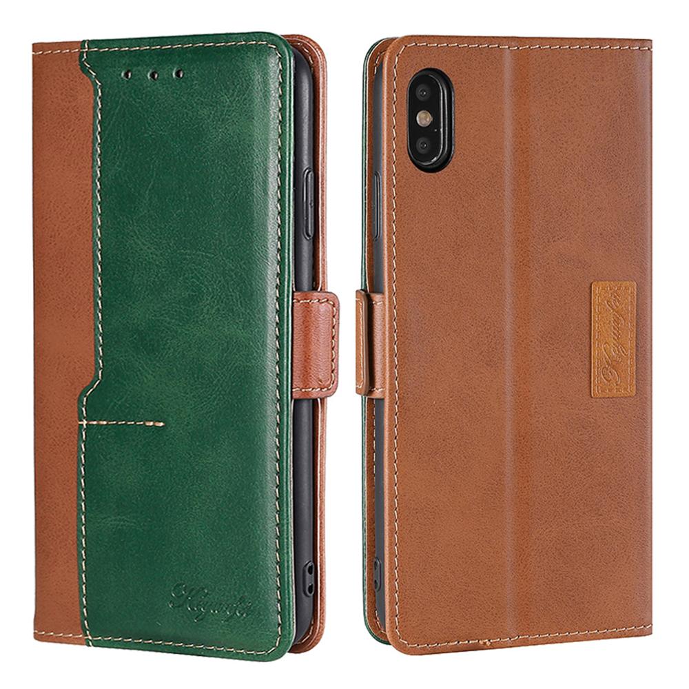 Splicing Flip Wallet Case For Huawei Honor 10X Lite 7A 8A 8S 9A 9S 9C P Smart 2021 Honor 50 SE P50 Pro PU Leather Cover Card Slot Phone Bumper