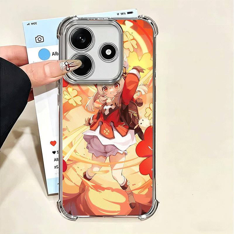 Чехол для телефона Genshin Impact Клее с покрытием для Xiaomi Poco X5 X6 X7 X8 Pro Max F8 Ultra F7 M8 M7 M5S Redmi 15C 15 14C 13C 13 X3 12C