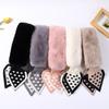 Fashion Shawl Thicken Plush Scarfs Warm Bib Neckerchief Cross Scarf