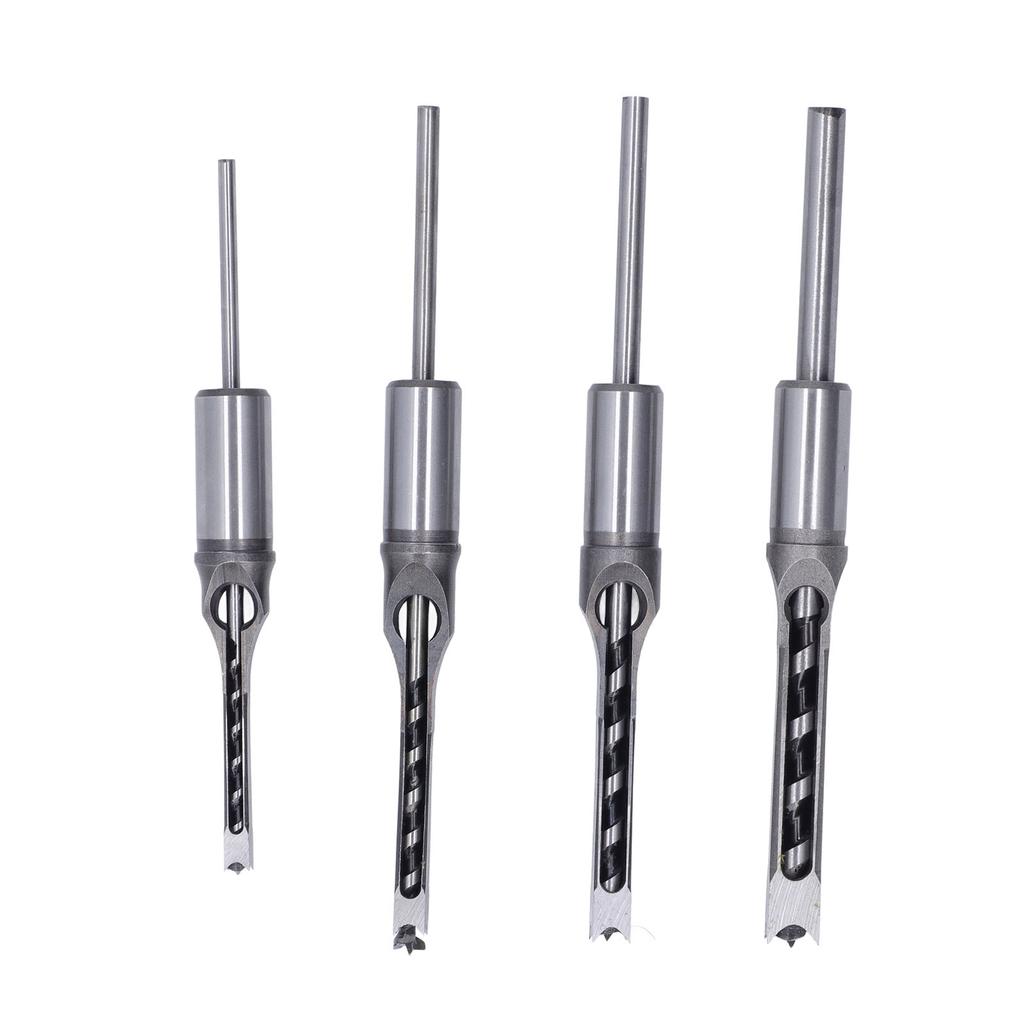 Набор из 4 шт. квадратных сверл по дереву HSS износостойкие 1/4 дюйма 5/16 дюйма 3/8 дюйма 1/2 дюйма зенковка