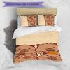 Kapibara 3pcs Bedding Set Duvet Cover Closure Includes 1 Duvet Cover & 2 Pillowcases for All Seasons Bedroom Home Dorm Decor