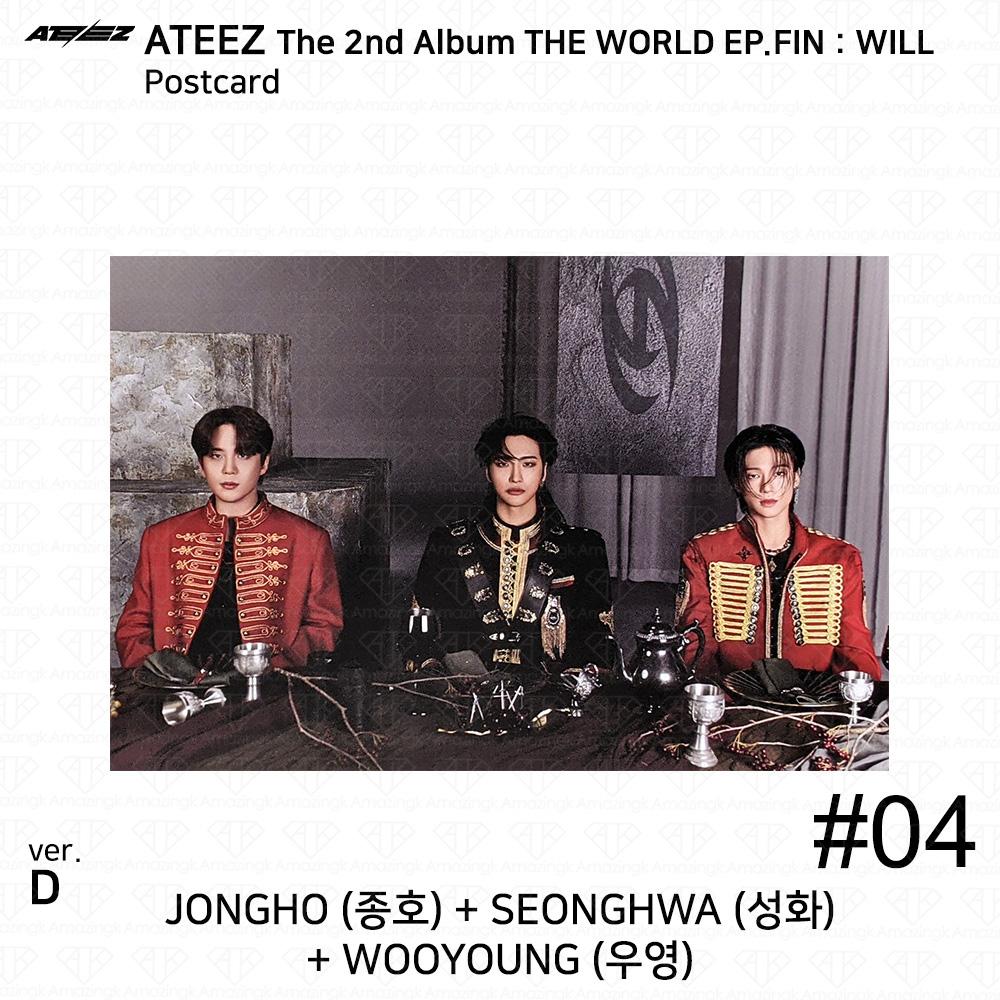 ATEEZ 2-й альбом WORLD EP.FIN WILL Открытка KPOP K-POP