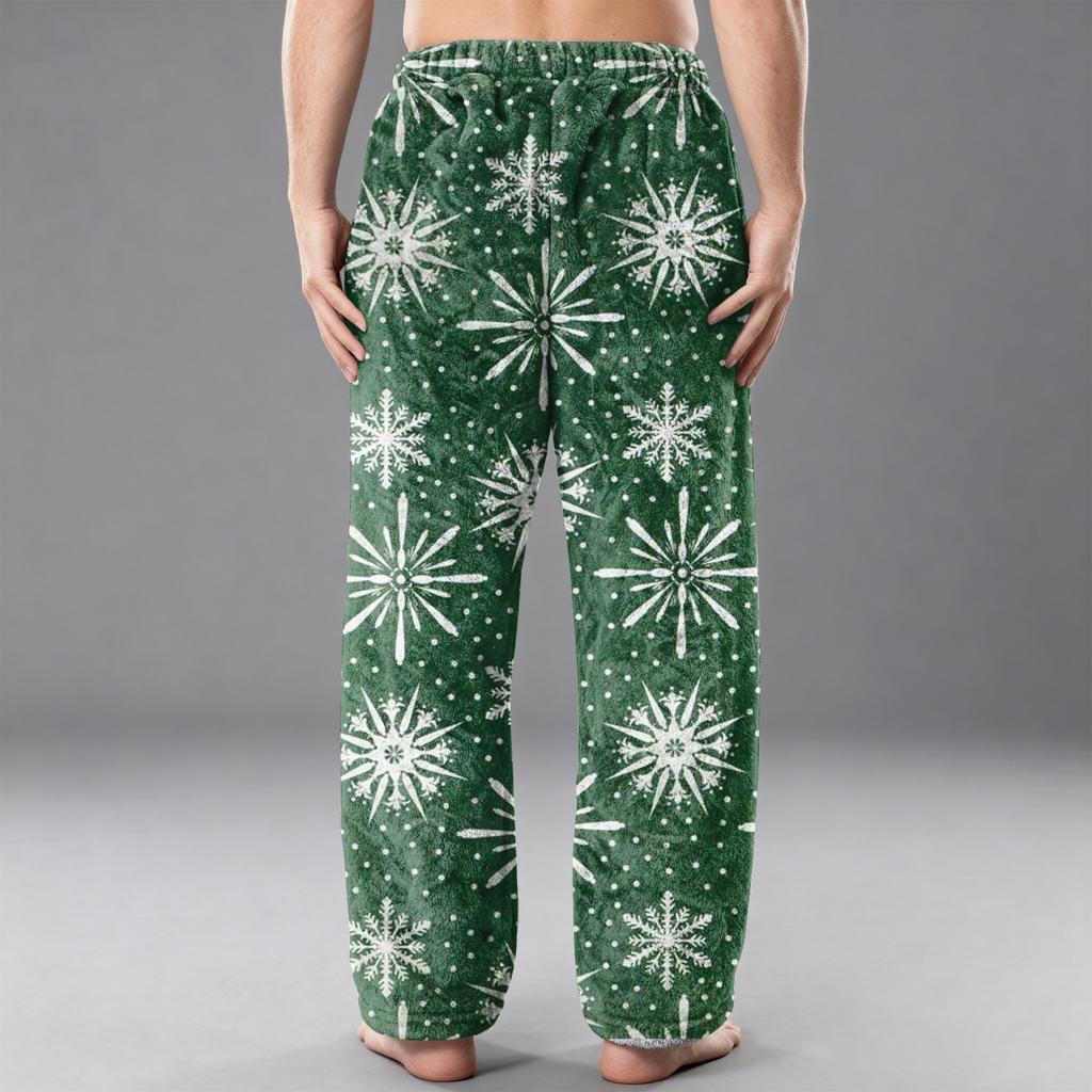 Мужские фланелевые повседневные брюки с карманом, Повседневные брюки с принтованным карманом, Домашние брюки для сна