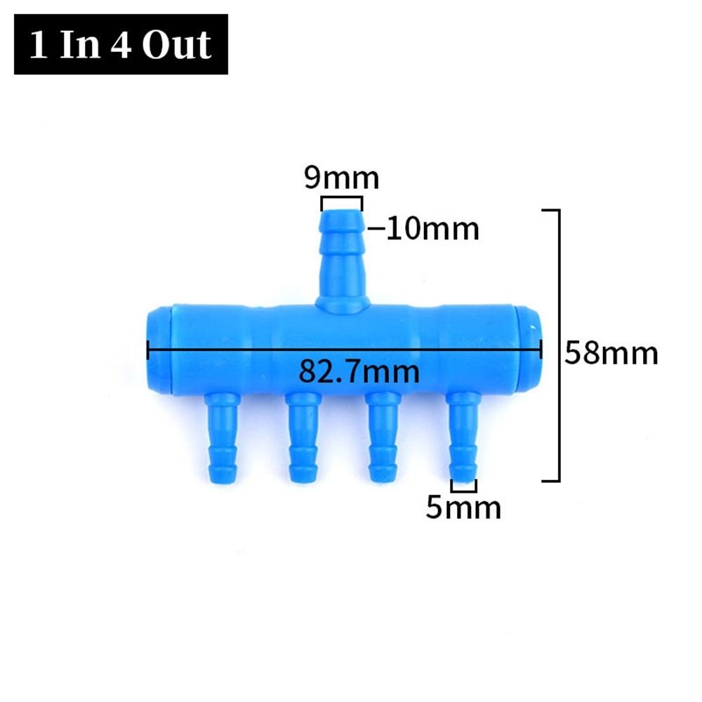 10Pcs Plastic Aquarium Air Splitter 4/5/8mm Oxygen Gas Diverter for Fish Tank Air Pump Oxygenation