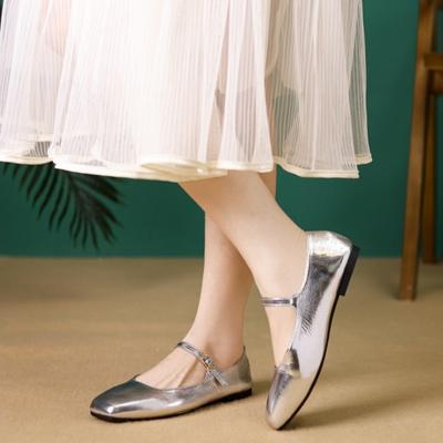 Модные женские балетки Элегантные балетки на мягкой подошве с квадратным носком Одинарная обувь Туфли Мэри Джейн Высококачественная маленькая кожаная обувь для женщин