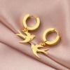 Cazador Stainless Steel Animal Swallow Drop Earrings for Women Birds Dangle Earrings Jewelry 2026 Trend Birthday Gift New