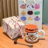Birthday Gift Cat Water Cup Girl Cute Ceramic Mug with Lid and Spoon High-value Souvenir Gift Box
