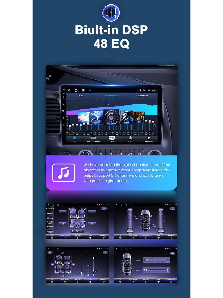 9-дюймовый Android-экран для навигации в центральной консоли Lada XRAY 2015-2019 годов выпуска. Мультимедийный плеер.