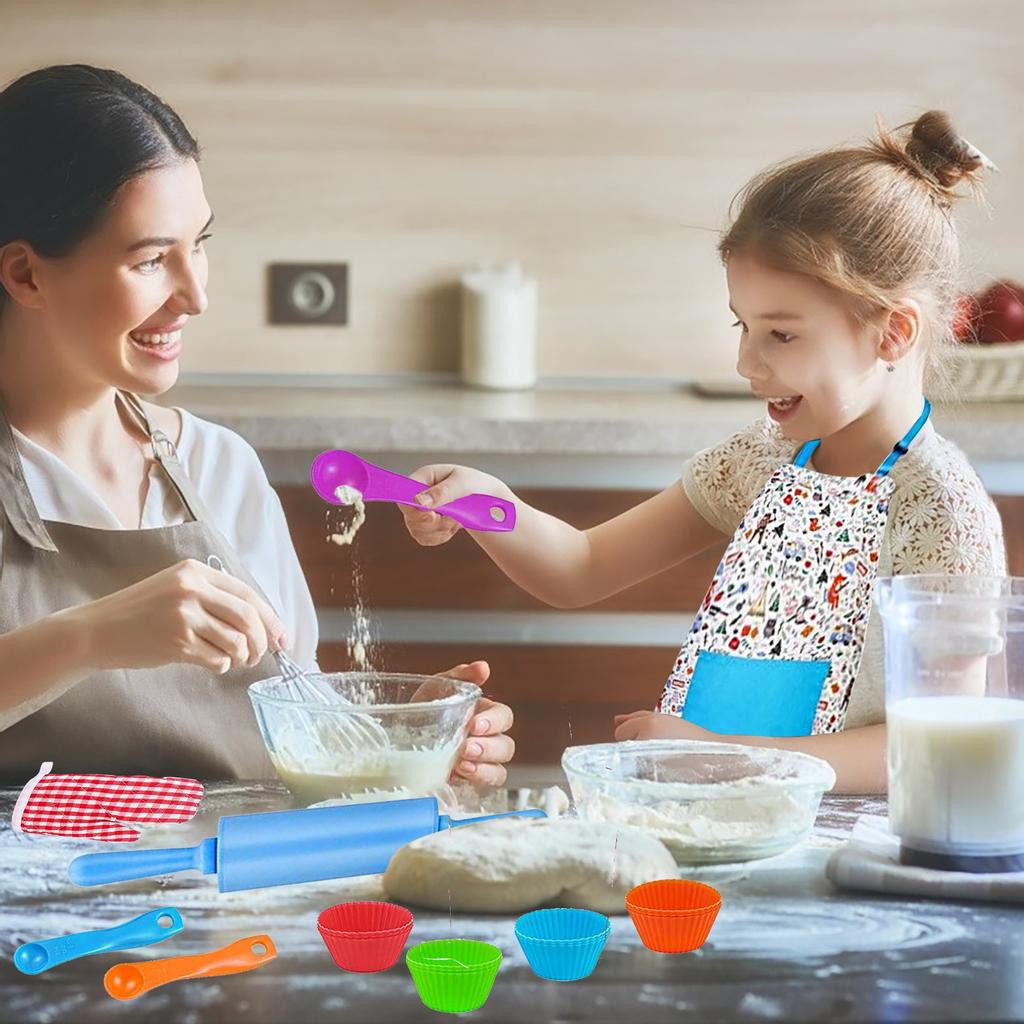 (H0826)30 шт./компл. детский набор для выпечки, инструменты для выпечки, набор для приготовления пищи, в комплект входит детский фартук, шляпа шеф-повара