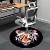 1pc Tiger Art Office Round Rug, Non-slip, Soft and Durable Office Rug for Interior Decoration, Perfect for Office, Beautiful Decoration yy260323028