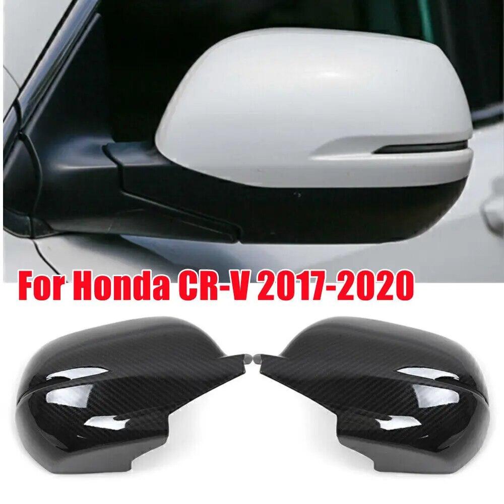 For Honda CRV CR-V 2017- Car Rearview Side Mirror Cover Wing Cap Sticker Exterior Door Rear View Case Trim Carbon Fiber Auto