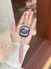 Превосходное блестящее звено браслета Для Apple Watch кожаная петля ремешок женская Серия 11/8/7/10/9 40мм 41мм 38мм 42мм 44мм 45мм 46мм Ремешок