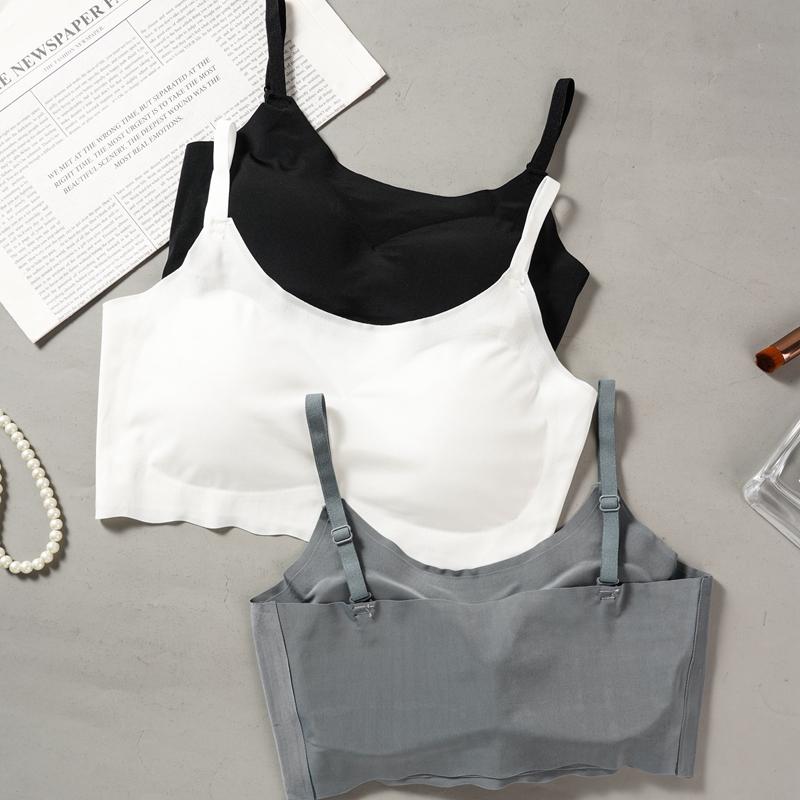 Summer Women Push Up Ice Silk Seamless Bra Padded Underwear Thin Bras Lingerie Bralette