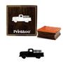 Printtoo Car Design Scrap-Booking Деревянный резиновый штамп Square Brown Print Block-2 x 2