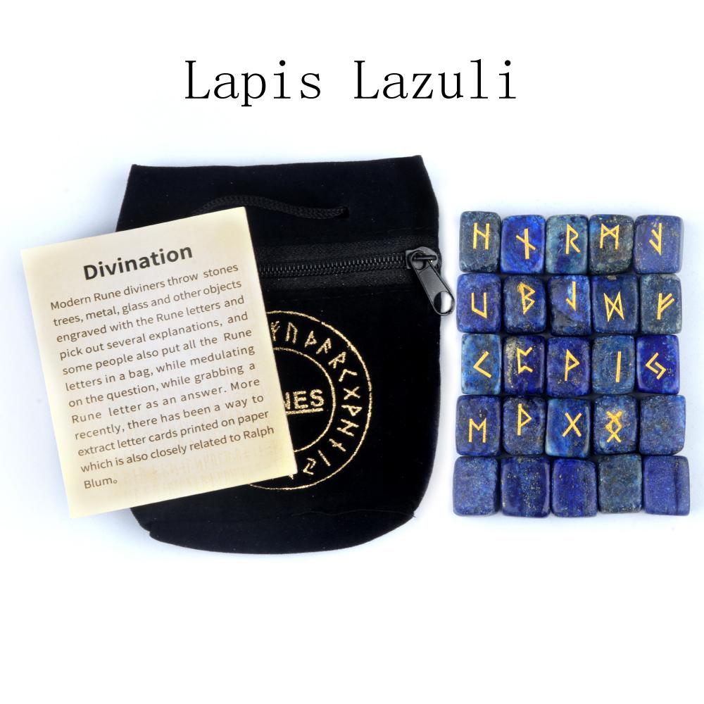 25 шт./компл. натуральный кристалл агата руны каменные украшения декоративные, кусок драгоценного камня с гравировкой букв аксессуар, амулет гадание ювелирный декор 18x12 мм