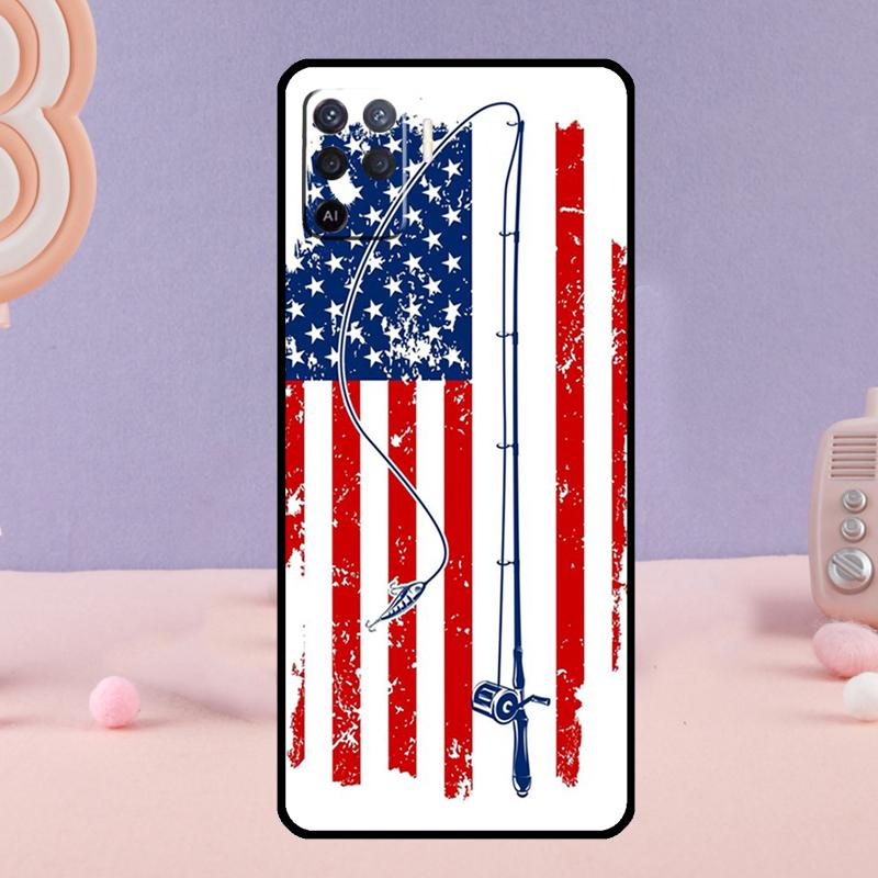 Fish Hook Fishing Phone Case For Oppo A80 A60 A40 A94 A54 A98 A78 A18 A38 A58 A16 A76 A96 A17 A77 A74 A57S A15