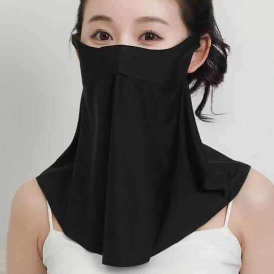 Защита лица с эластичным ремешком Сверхширокое покрытие Двухслойная структура Защита от УФ-излучения UPF 50+ Защита лица для велоспорта