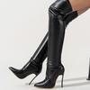 Boots High Heels 2025 Wind Large Size Autumn and Winter New Long Women's Boots Pointed Over the Knee Thin Heel Long Boots