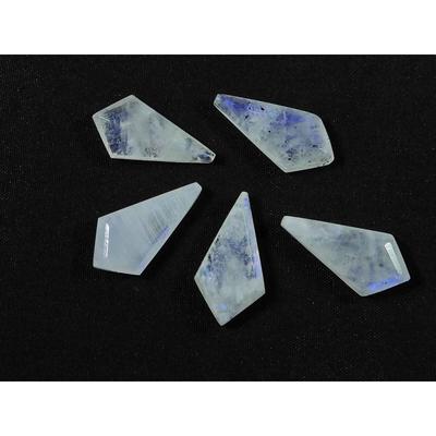 10X20MM натуральный радужный лунный камень в форме щита ограненный россыпью драгоценный камень 5 шт. лот RML-927