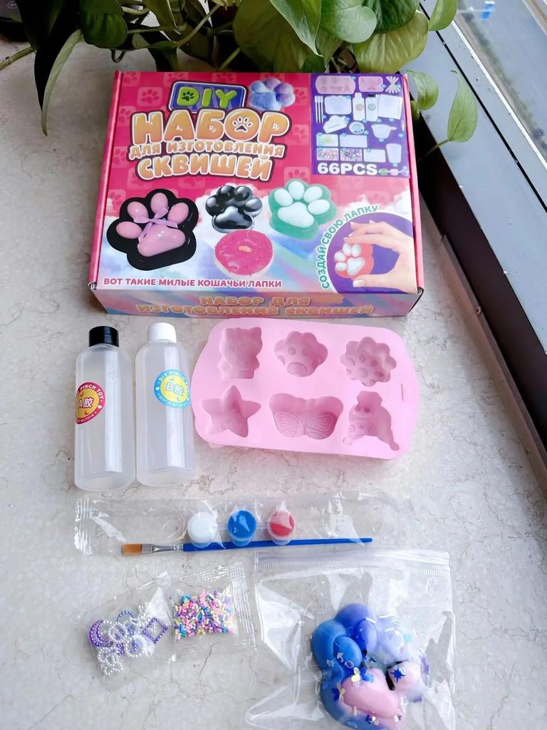 Набор для изготовления DIY Taba Squishy Гелевый Силиконовый Набор для Создания Сквиши Идеальный Кавайный Taba Squishy Кошка Мультяшные Персонажи
