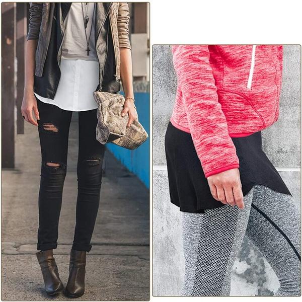 Удлинители рубашек, регулируемые многослойные искусственные топы, нижний край с эластичной резинкой на талии, мини-юбка, подол, модная одежда