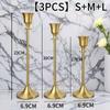 3Pcs Metal Candle Holder Simple Candlestick For Wedding Party Candlelight Dinner