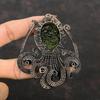 Moldavite Pendant Copper Wire Wrapped Pendant Gemstone Copper Jewelry Stylish Pendant Handmade Wire Wrapped Jewelry Octopus Pendant For Gift