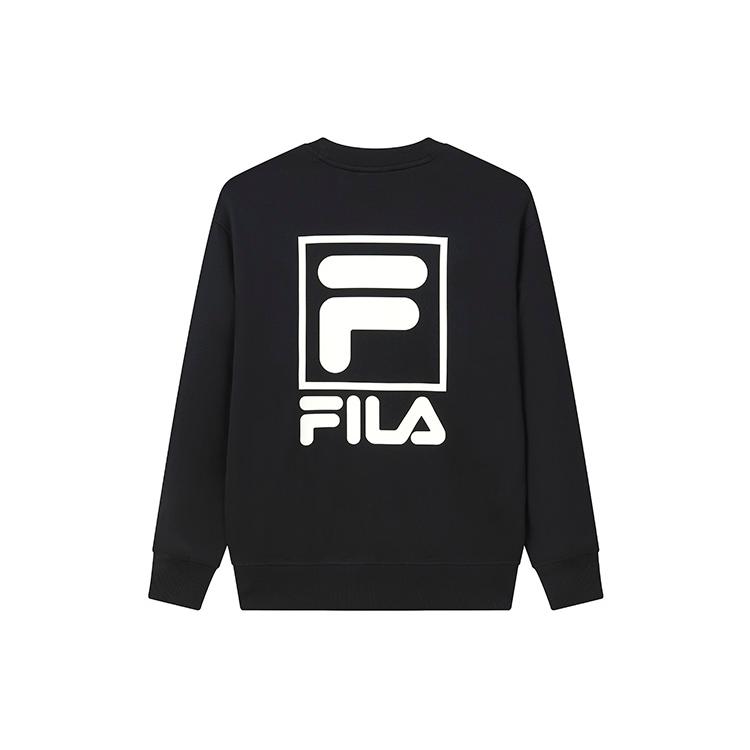 New FILA Sweatshirts Men's Jet Black F11M219208F-BK