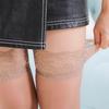 Plus Size Female Lace Stockings with Anti-slip Black Over Knee Silk High Long Tube Socks for Women Girl Office Lady