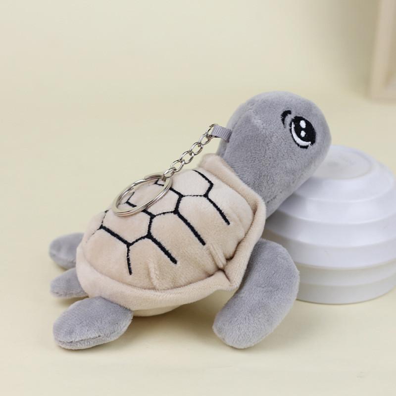 Soft Plush Sea Turtle Toy Keychain For Bags Durable Short Plush Stuffing