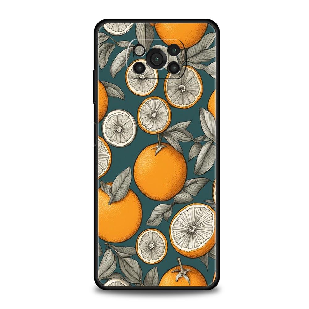 Летний чехол для телефона с принтом лимона и свежих фруктов для Xiaomi Poco F7 Ultra F6 F5 F4 F3 X6 X5 X4 X3 NFC C51 C55 M4 GT 5G, мягкий ТПУ