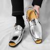 Fashion Summer Men Business Sandals Gold and Silver Casual Comfortable Driving Trip Beach Shoes Outdoor Sandals Men Size 38-46