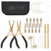 ARLANY Hair Extension Pliers Kit for Micro Beads Hair Clips Microlink Pliers for Weft Extensions Hair Extension Beading Tool